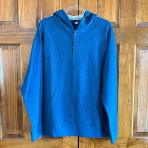 Lands' End Men's Vibrant Turquoise Hoodie